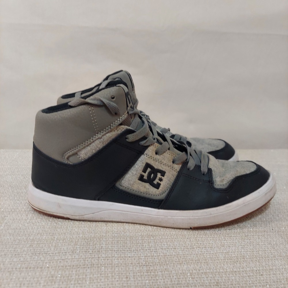 EUC DC Cure Hi Top Mens Skate Shoes Black Grey Mens Size 10‎